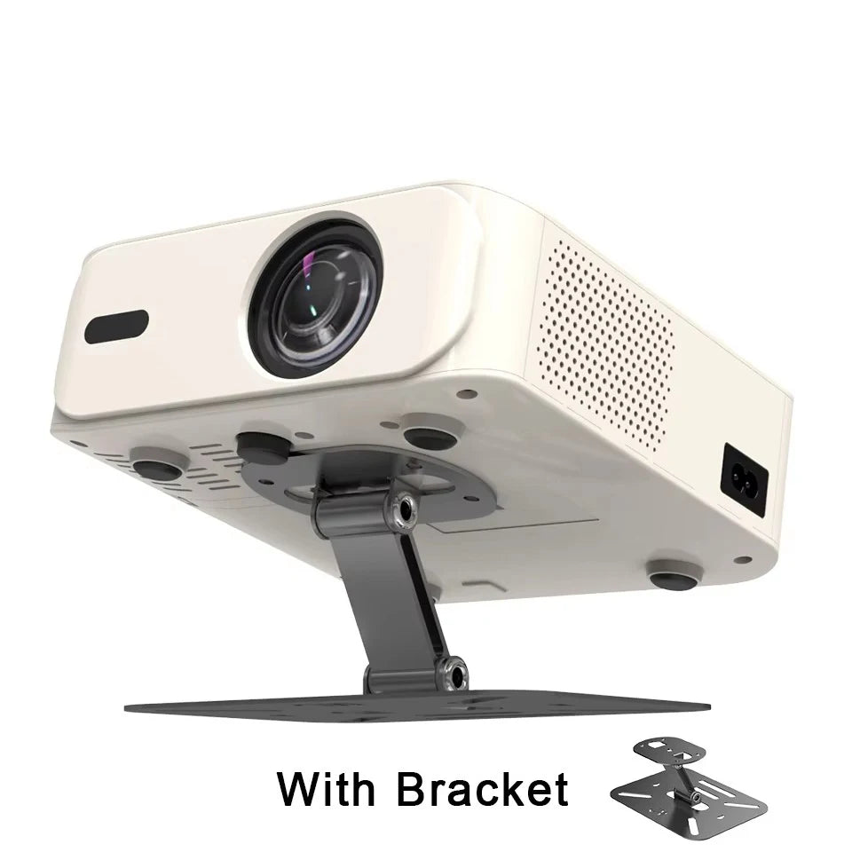 Smart Mini Projector 340ANSI Lumen Portable Projector 4K with WIFI Bluetooth 5.1 1080P Home Movie Theater Outdoor Cinema Beamer